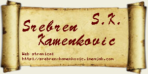 Srebren Kamenković vizit kartica